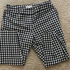 LOFT gingham riviera curvy pants size 14
